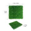 Artificial Grass Turf Tiles Interlocking Set of 35pcs, Fake Grass Tiles Self-draining for Pet Indoor/Outdoor Flooring Decor, 12x12in Grass Green