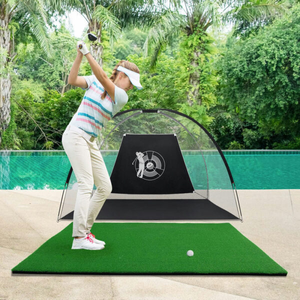 Golf Hitting Mats - 3.8'x5' Artificial Turf Training Mat for Indoor/Outdoor Swing Practice